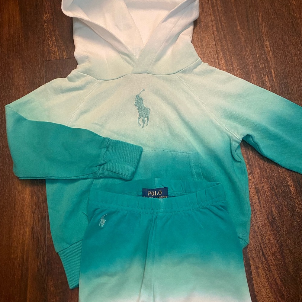 Girls Polo Ralph Lauren Hoodie & Matching Shorts - Picture 1 of 4